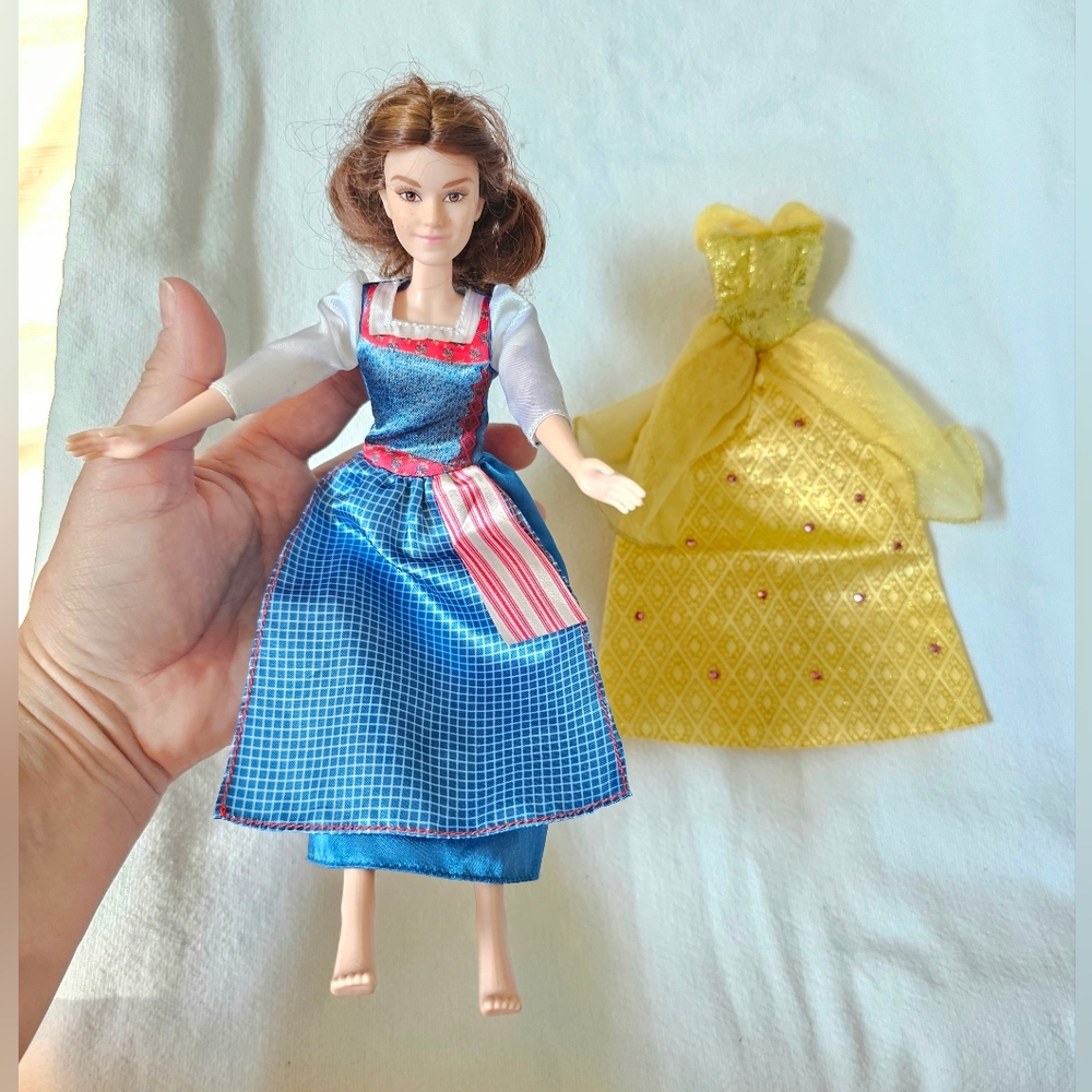 Disney Beauty and the Beast Movie Village and Ball Dress Belle Doll Emma Watson